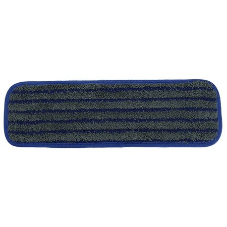 MONARCH 18 in L Scrubbing Mop, Blue Grey, Microfiber, PK120 M400018-G/B